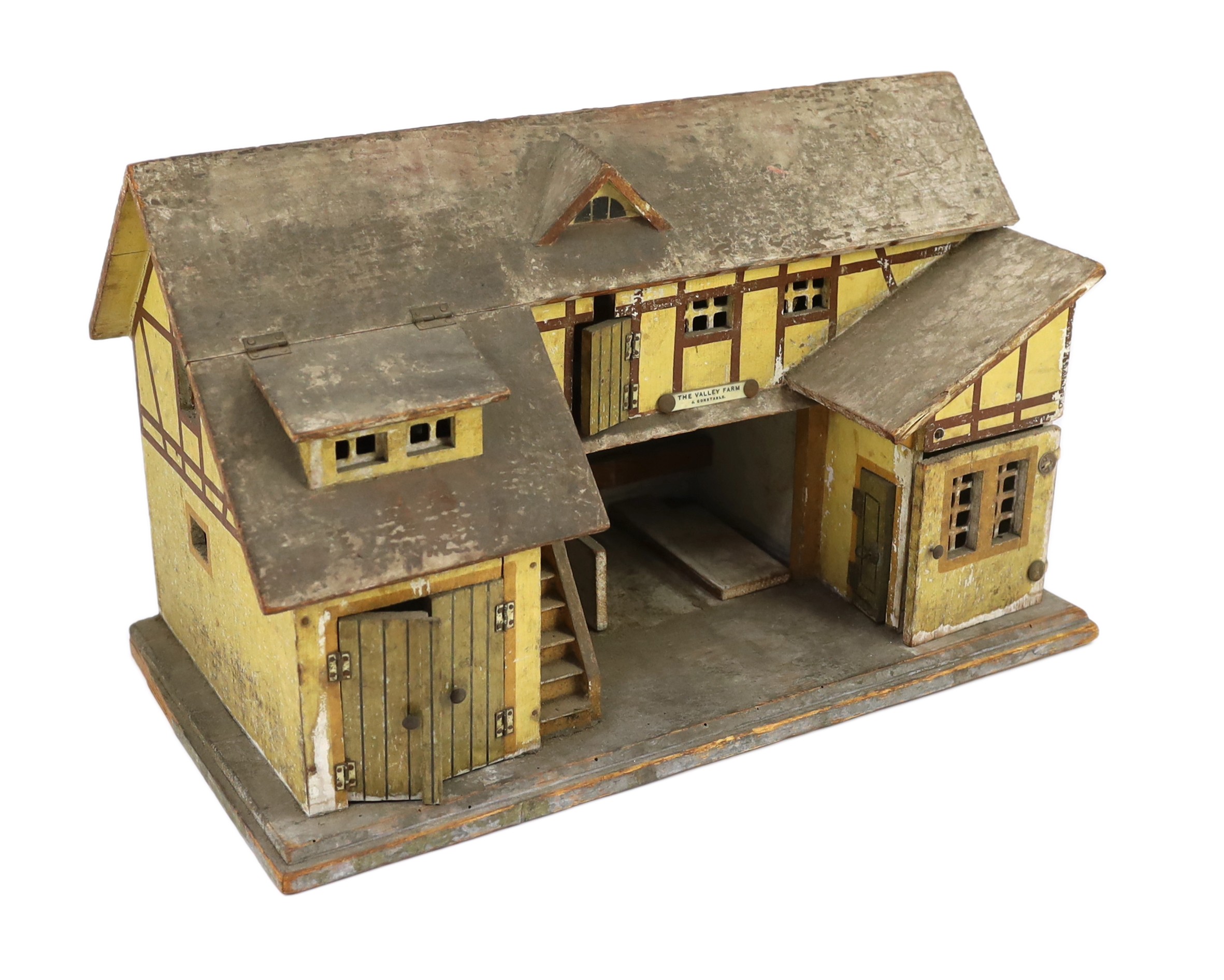 'The Valley Farm'. A German stable, early 20th century, of half-timbered form